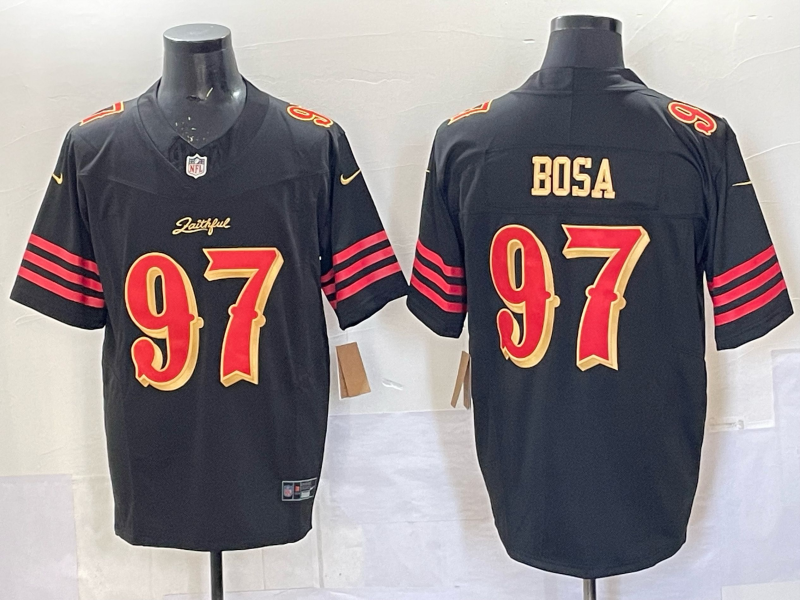 Men San Francisco 49ers #97 Bosa black Limited Nike NFL 2025 Jersey 03->washington commanders->NFL Jersey